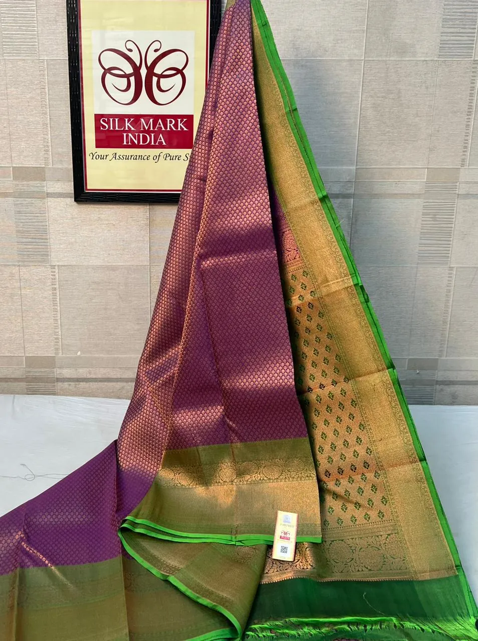 Purple & Gold kanchipuram pure silk saree